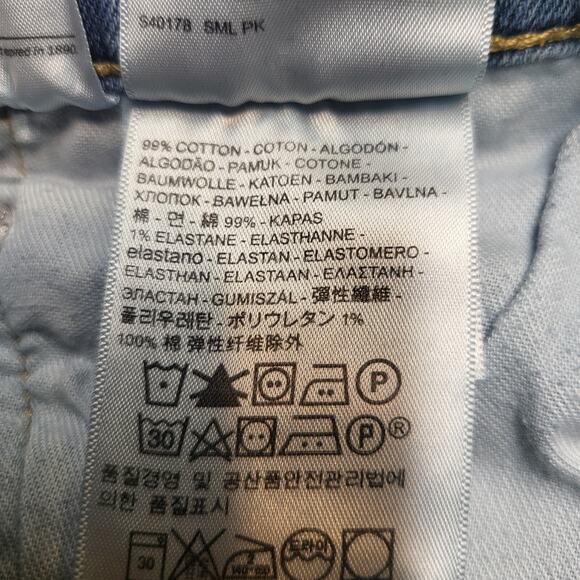 Levis 514 Jeans Mens 38x30 Blue Straight Leg Distressed Stretch Denim - Picture 5 of 11